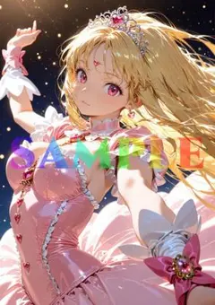 B020 美少女 美女 AI ポスター かわいい イラスト A4