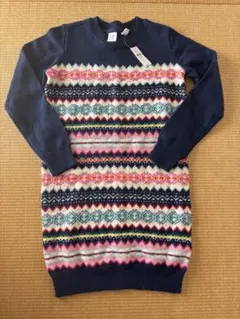 Gap kids ノルディック柄長袖ワンピース 130cm