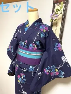 涼やかな正絹の紗地に美しい桔梗を染め上げた 夏着物 小紋 訪問着