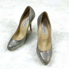 JIMMYCHOO ジミーチュウ グリッター ポインテッドトゥパンプス 36