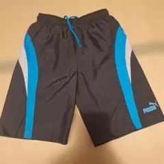 PUMA キッズ 水着 スイムパンツ ブラック ブルー
