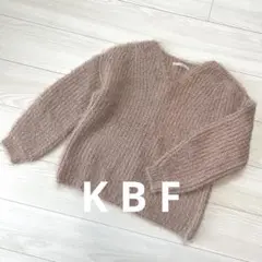 ☆KBF☆ピンク Vネック モヘア ニット シャギー オーバーサイズ もこもこ