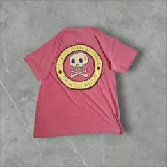 USA古着【COMFORT COLORS】Tシャツ M ピンク　ドクロデザイン