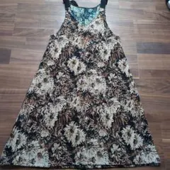 花柄ノースリーブゴブランロングワンピース