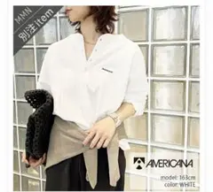AMERICANA×MMN 別注アイテムポイントロゴヘンリーネックプルオーバーのサムネイル