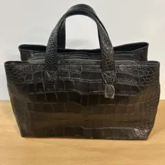 JRA クロコダイル　ハンドバッグ　黒