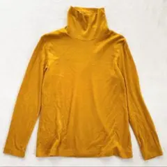 UNIQLO ユニクロ フリース タートルネック 長袖 マスタード 옐로우