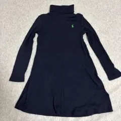 RalphLauren ラルフローレン　リブコットン　タートルネック　ワンピース