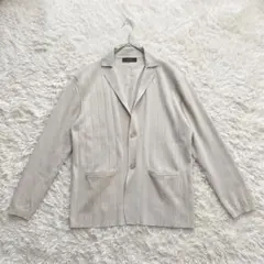 【ナノユニバース】ニット テーラードジャケット 長袖 XL 春秋のサムネイル