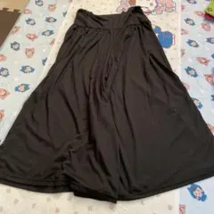 マタニティ　フレアパンツ　黒　LからL L