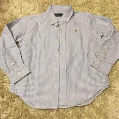 ラルフローレンストライプ長袖シャツ120ralphナイガイ