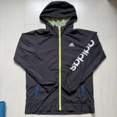 adidas ウィンドブレーカー ブラック×イエロー160 - メルカリ