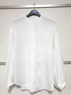 niko and ホワイト 長袖 シャツ バンドカラー サイズL