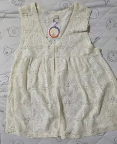 新品未使用◆tete a tete テータテート　クロシェレースジレ