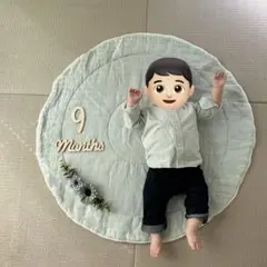 ラウンドマット 月齢フォト プレイマット 90cm