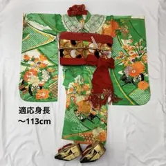 606agu55▪️七五三 5歳 7歳 女児 アンティーク着物のみ ▪️状態良好