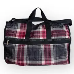 LeSportsac レスポートサック 2way ボストンバッグ チェック柄 黒