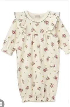 新品同様❣️【オーガニック】肩フリル2WAYオール　いちご　50センチ〜70センチ