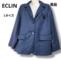 ECLIN エクラン テーラードジャケット ブルー Lサイズ ABITOKYO