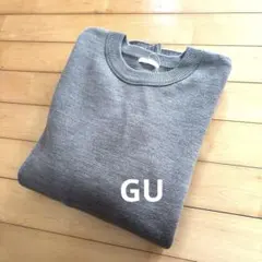 オーバーサイズクルーネックセーター　杢グレー　身幅60.5