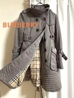 美品 バーバリー ブルーレーベル 中綿トレンチコート ノバチェック アウター36