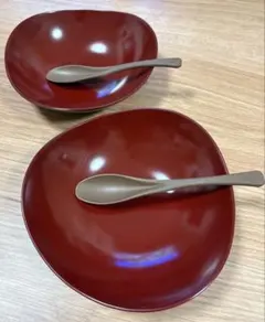 新品未使用品kaze-ya style 風華ペアカレー鉢セット（スプーン付）のサムネイル