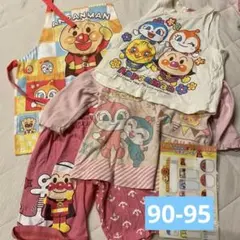 アンパンマン　パジャマ　シャツ　お名前シール　エプロン　5点セット