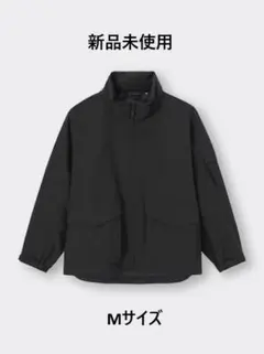 【新品未使用】GU　ウインドプルーフスタンドカラーブルゾン　BLACK　Mサイズ