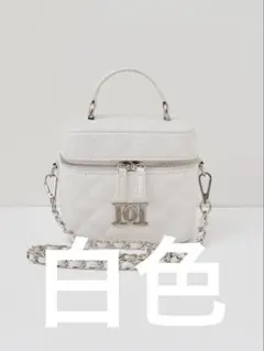 Darich キルティングスクエアミニバッグ 白 WHT シルバー - メルカリ