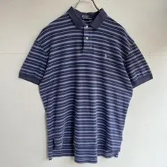 Ralph Lauren ボーダーポロシャツ ワンポイント ラルフローレン XL