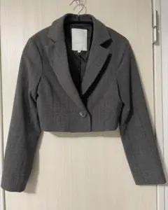 超美品❤マーキュリーデュオ グレンチェック柄ショートジャケット S　クロップド丈のサムネイル