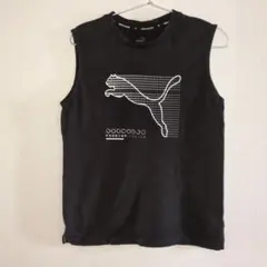 PUMA ブラック ノースリーブタンクトップ 160