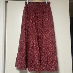 studio CLIP フラワープリント フレアスカート M