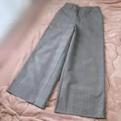 【ロートレアモン】チェック柄 ワイドパンツ サイズ38