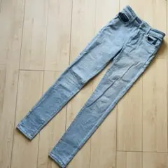 UNIQLOジーンズスキニーデニム23S58.5cmジーパンズボン青ユニクロ