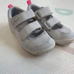 asics MESHOES MINIキッズ サンダル グレー ピンク17.5のサムネイル
