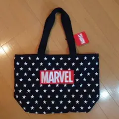 【未使用タグ付】MARVEL マーベル スター柄 トートバッグ ブラックのサムネイル