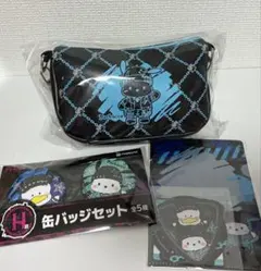 サンリオ Happyくじ ハロウィン ポーチ 缶バッジ ステッカー ポチャッコ