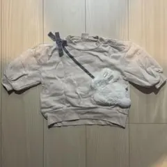 ベビー服 トレーナー 長袖 ピンク うさぎ 80cm プティマイン