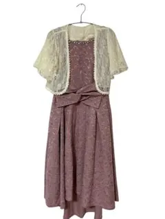 ピンク レース パーティードレス