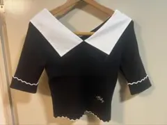 Bibiy BETTY DOT TOP ノースリーブ ドット柄襟付き ニット - メルカリ