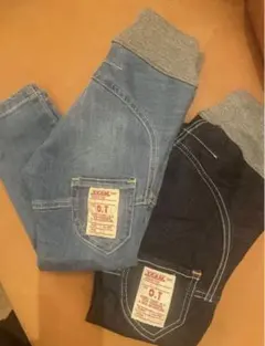 定番☆ オフィシャルチーム　カットデニムサルエルパンツ