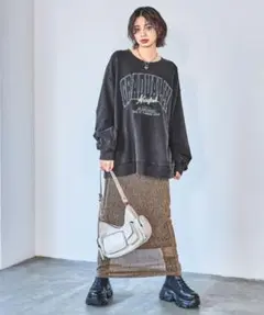 【新品】PAGEBOY 3Dシシュウカレッジスウェット