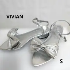 VIVIAN バッグストラップサンダル Ｓ シルバー リボンのサムネイル