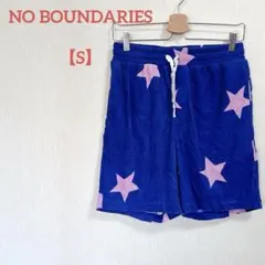 ✨️古着✨️NO BOUNDARIES【S】 星柄ショートパンツ ブルー 青