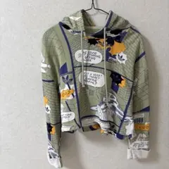 adidasコミックプリント フード付きパーカー