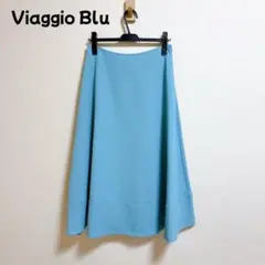 美品 Viaggio Blu 切り替えロングフレアスカート