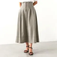 NICE CLAUP JIPタックスカート フレアスカート Aライン