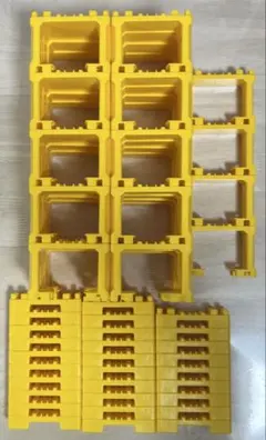 プラレール 橋脚44個 ミニ橋脚29個 レールパーツ イエロー セット