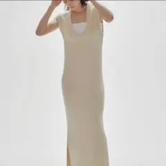 TODAYFUL Uneck Knit Dress ユーネックニットワンピース
